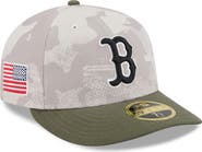 New Era Men's New Era Light Beige/Olive Boston Red Sox 2025 Armed Forces Day Low Profile 59FIFTY Fitted Hat