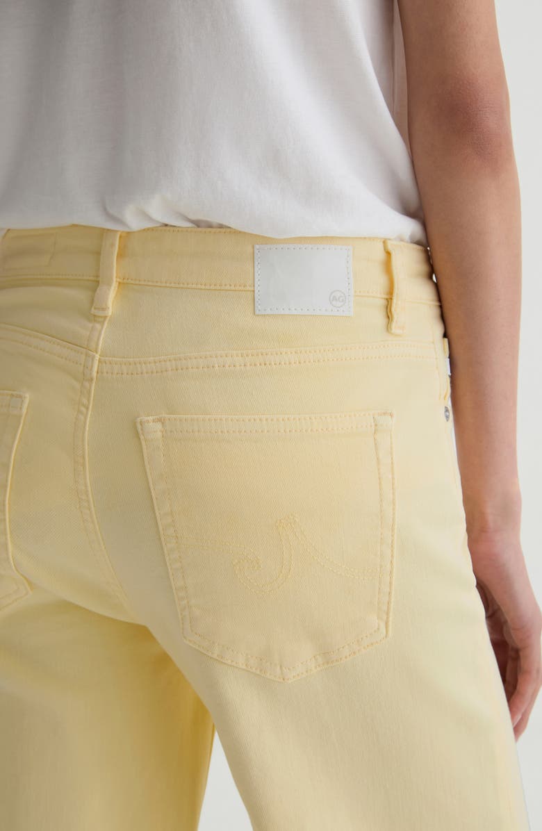 AG Saige Raw Hem Ankle Wide Leg Jeans, Alternate, color, Sunlight Yellow