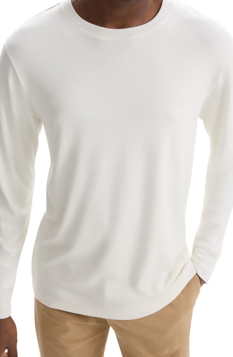 Theory Essential Long Sleeve T-Shirt, Alternate, color, Winter White - C01
