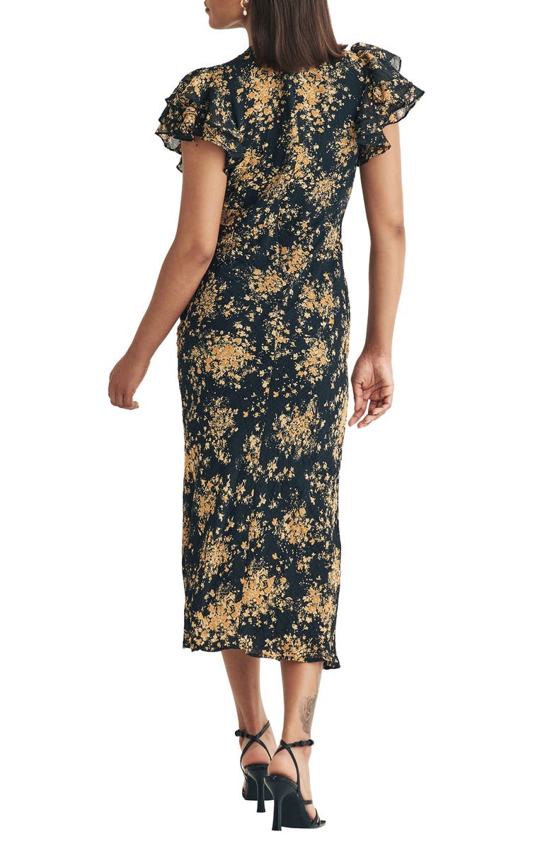 Nobody's Child Layla Floral Flutter Sleeve Midi Dress, Alternate, color,