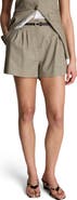 Kenneth Cole High Waist Belted Shorts