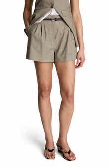 High Waist Belted Shorts