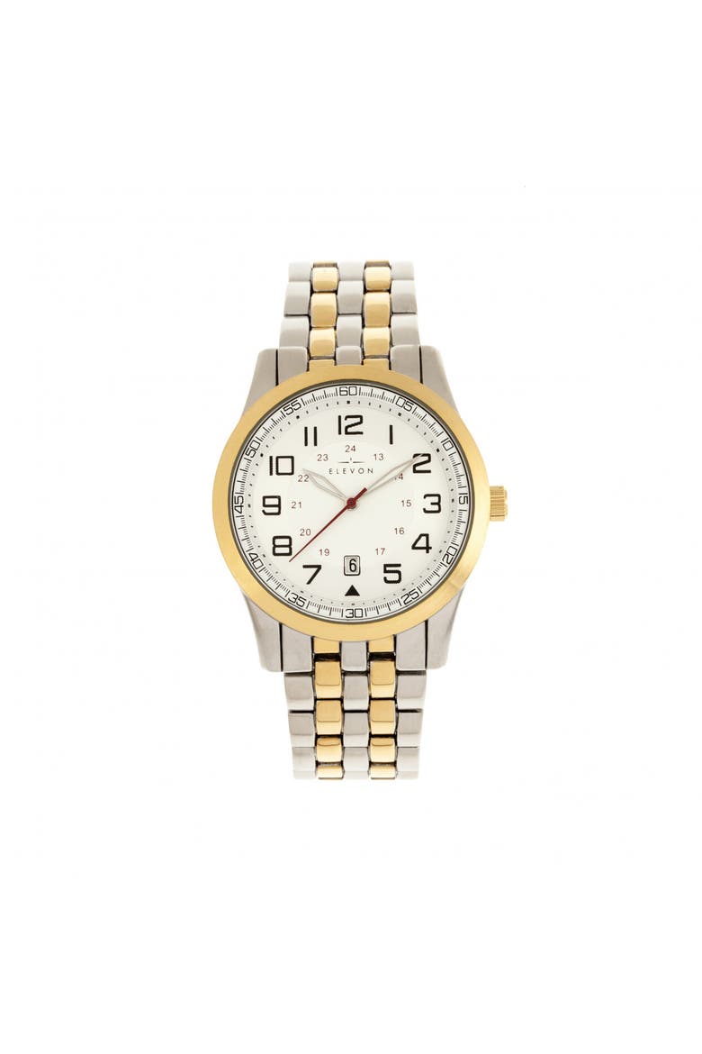 Garrison Bracelet Watch w/Date, Main, color, Gold/White