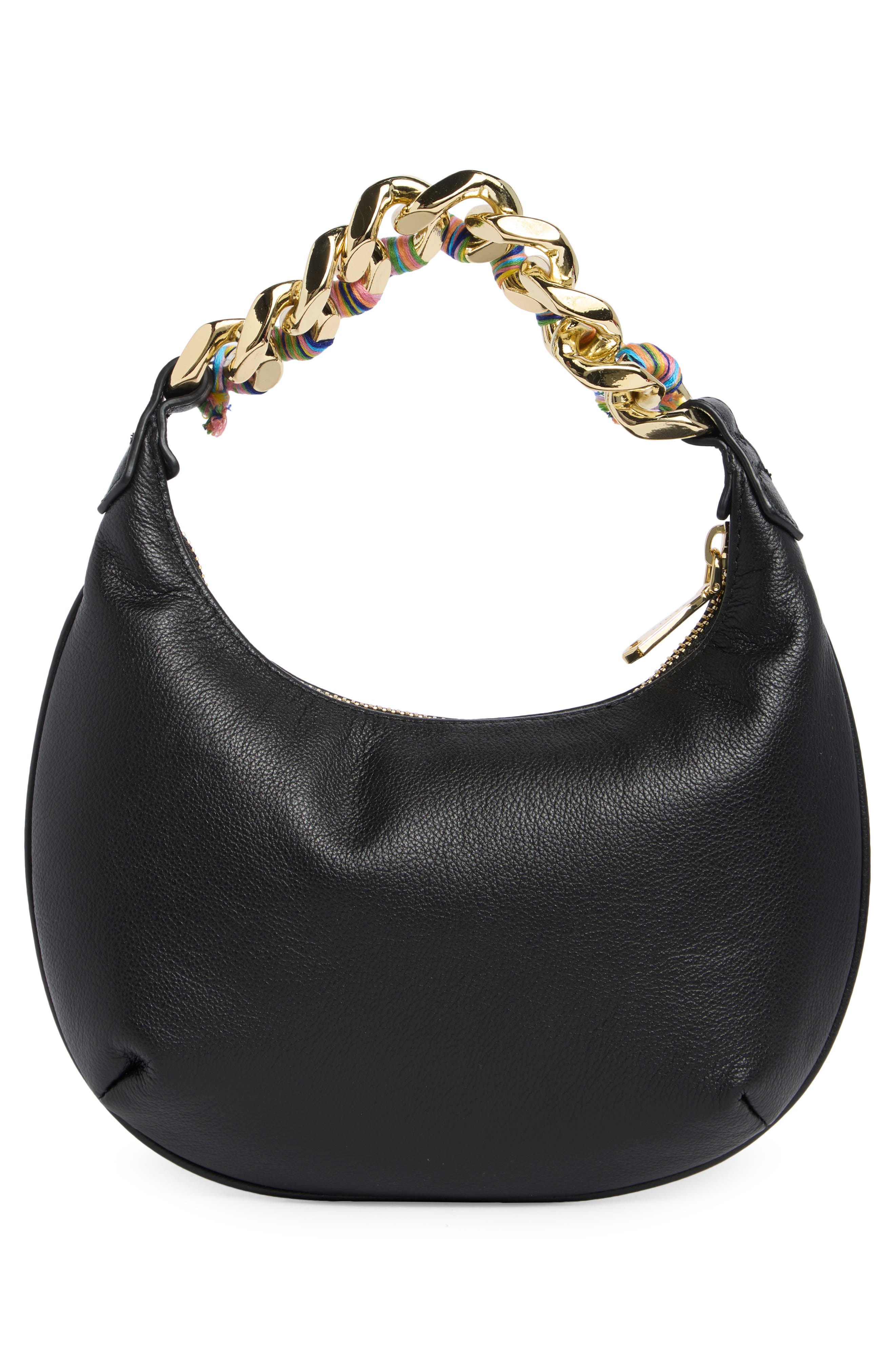 AIMEE Escape Chain Leather Handbag, Alternate, color, Black