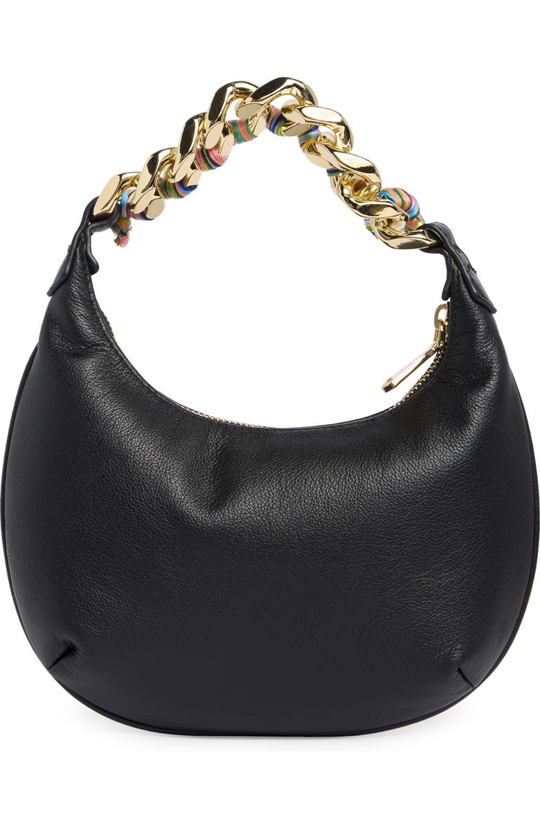 AIMEE Escape Chain Leather Handbag, Alternate, color, Black