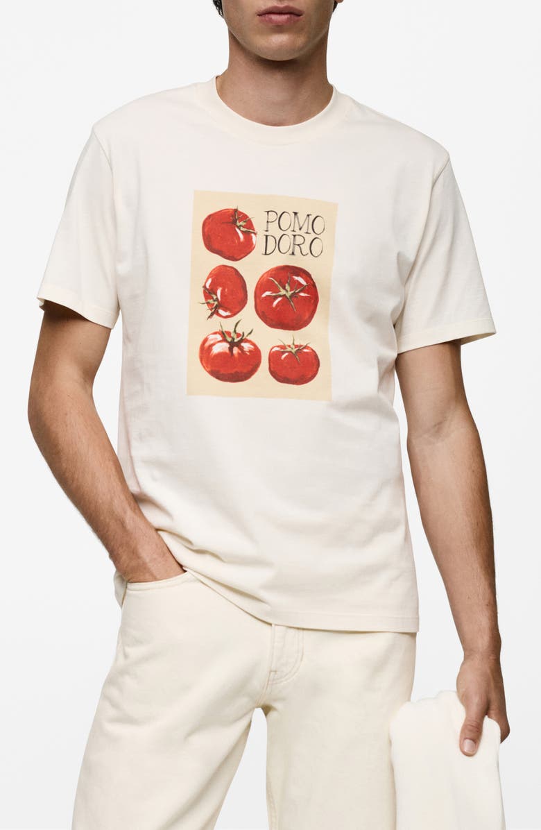 MANGO Pomodoro Regular Fit Graphic T-Shirt, Main, color, 