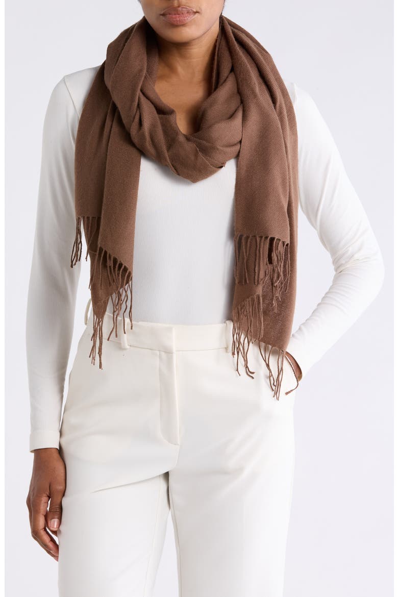 Cashmere Scarf, Main, color, BROWN