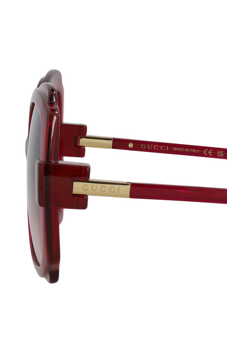 Gucci 57mm Oval Fashion Sunglasses, Alternate, color, Violet Violet Violet