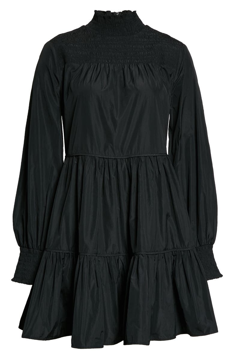 Veronica Beard Vigore Smocked Ruffle Long Sleeve Minidress, Alternate, color,