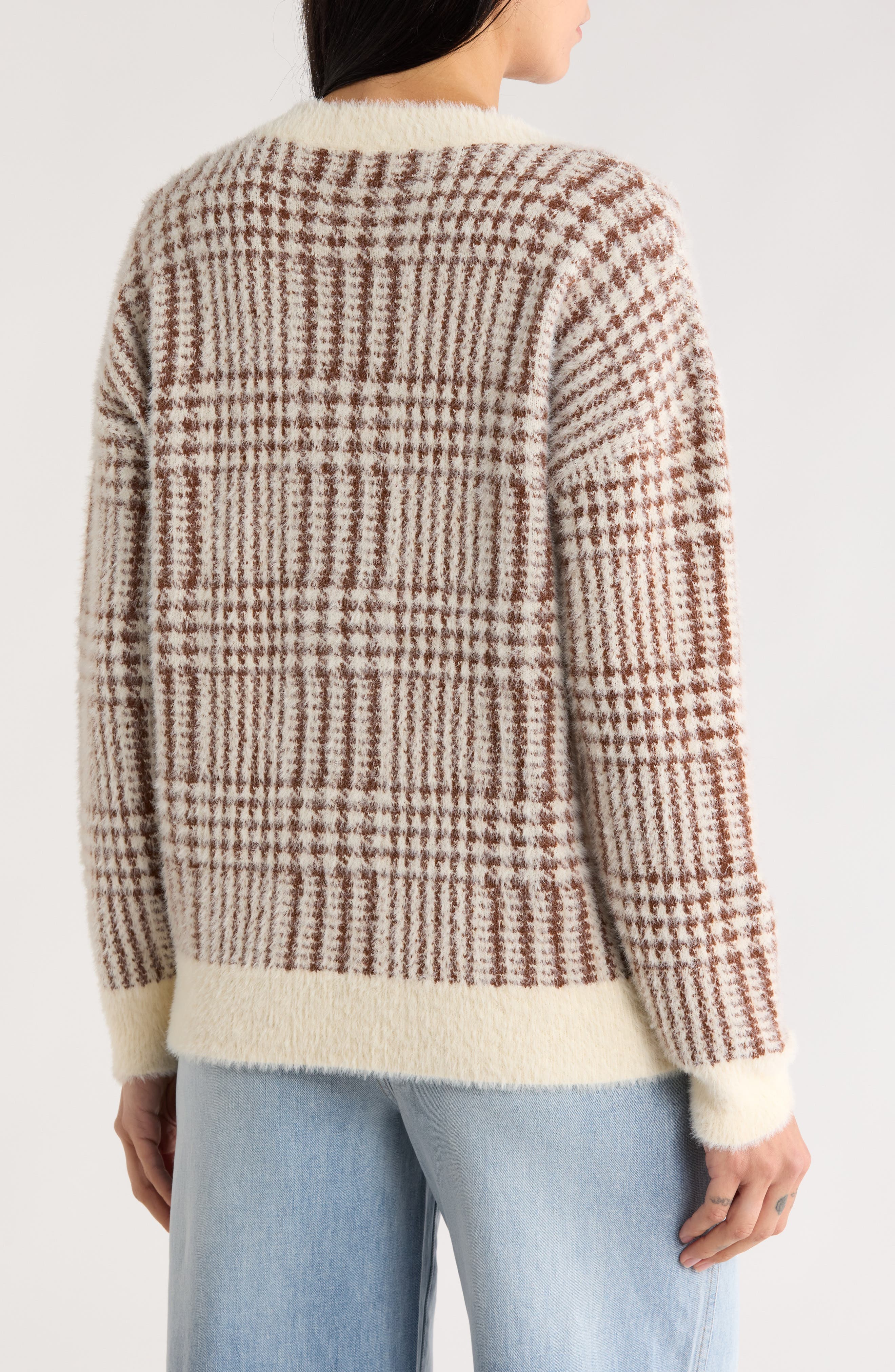 Plaid V-Neck Sweater - image 2