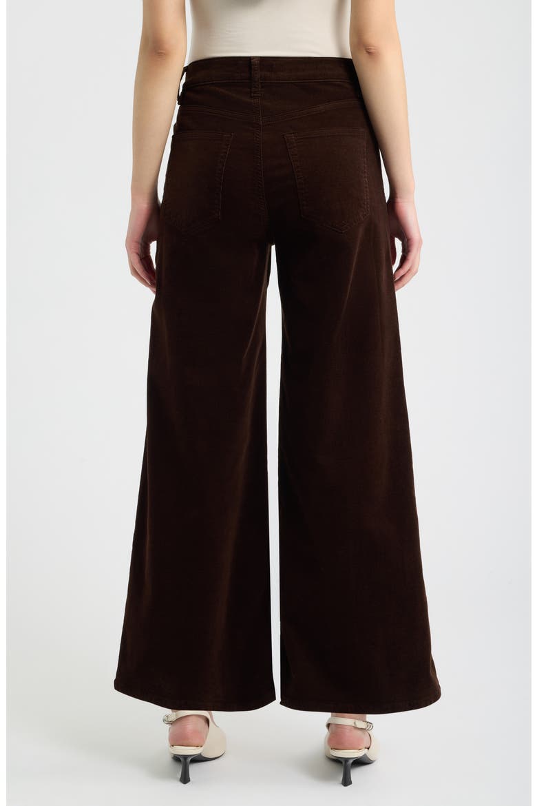 The Swing High Waist Wide Leg Corduroy Pants, Alternate, color, ESPRESSO