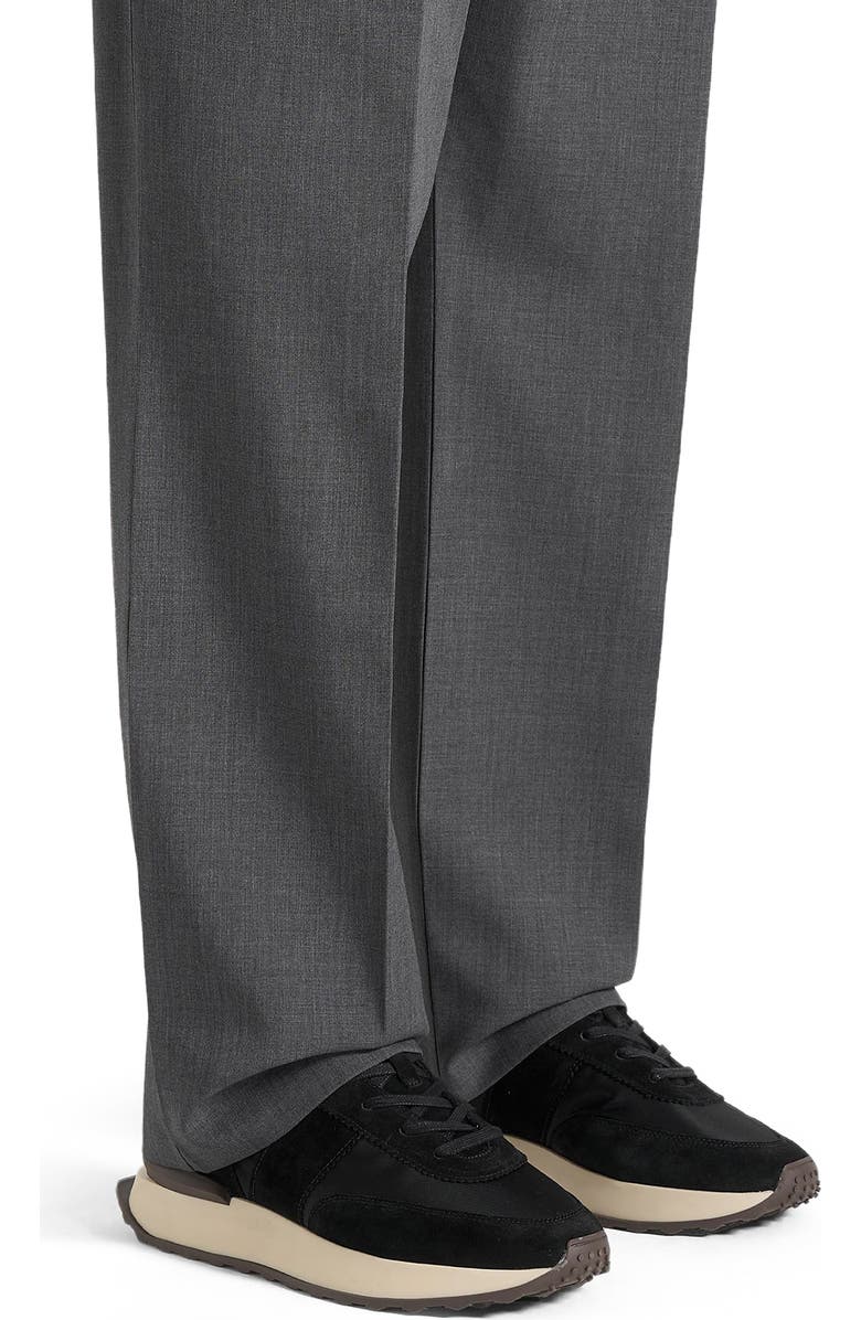 Manière De Voir Monaco Suede and Nylon Runner, Alternate, color, Black