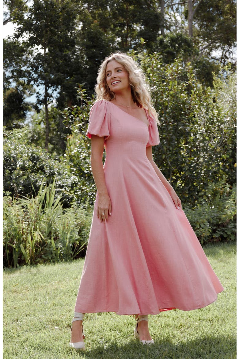 Franca Midi Dress, Alternate, color, PINK