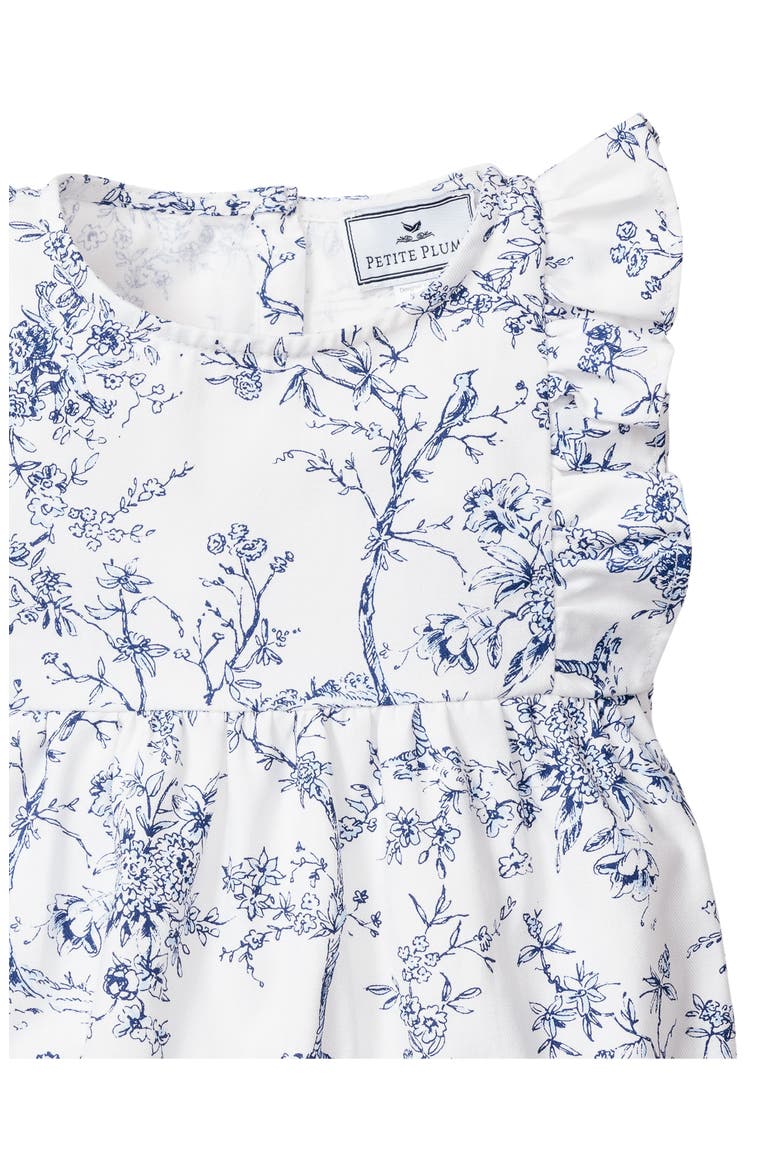 Timeless Toile Ruffled Romper, Alternate, color, WHITE