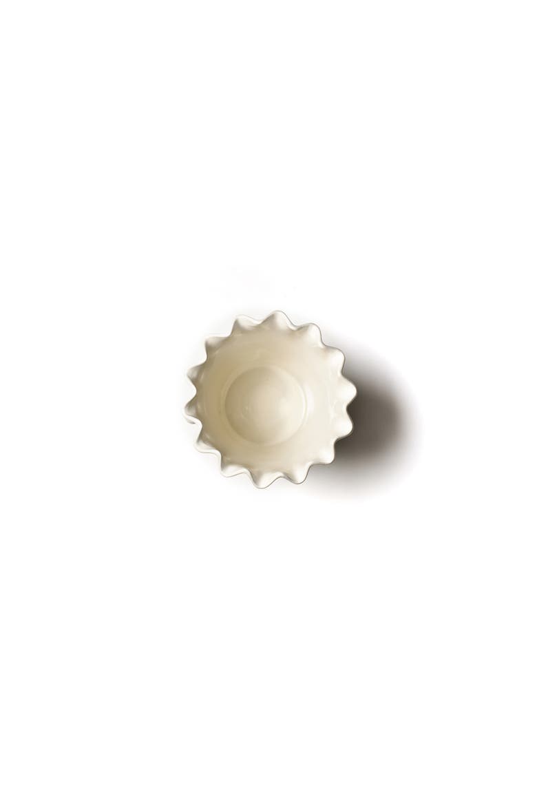 Signature White Ruffle Ice Bucket, Alternate, color, White