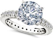 Crislu Brilliant Cubic Zirconia Ring with Pavé