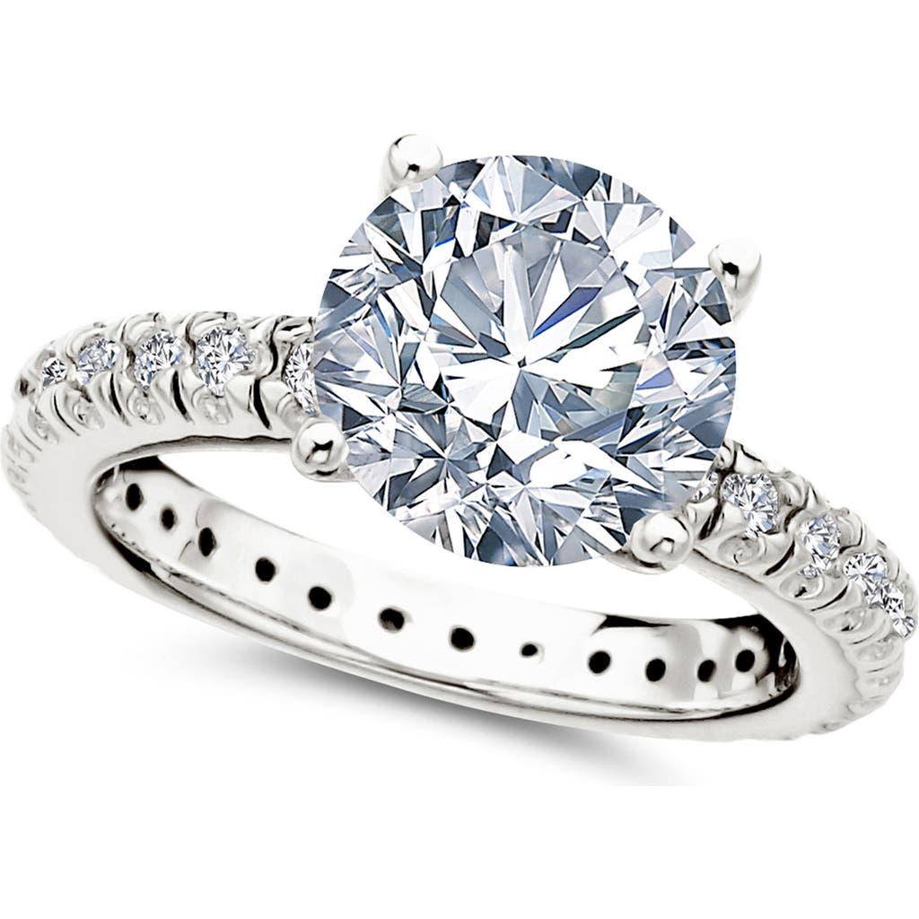 Crislu Brilliant Cubic Zirconia Ring With Pavé