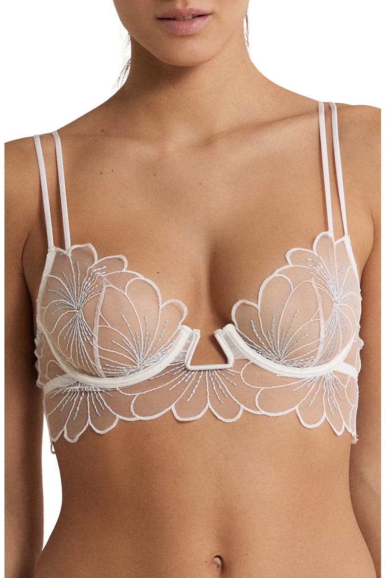 Camelia Bustier Underwire Bra, Main, color, WHITE