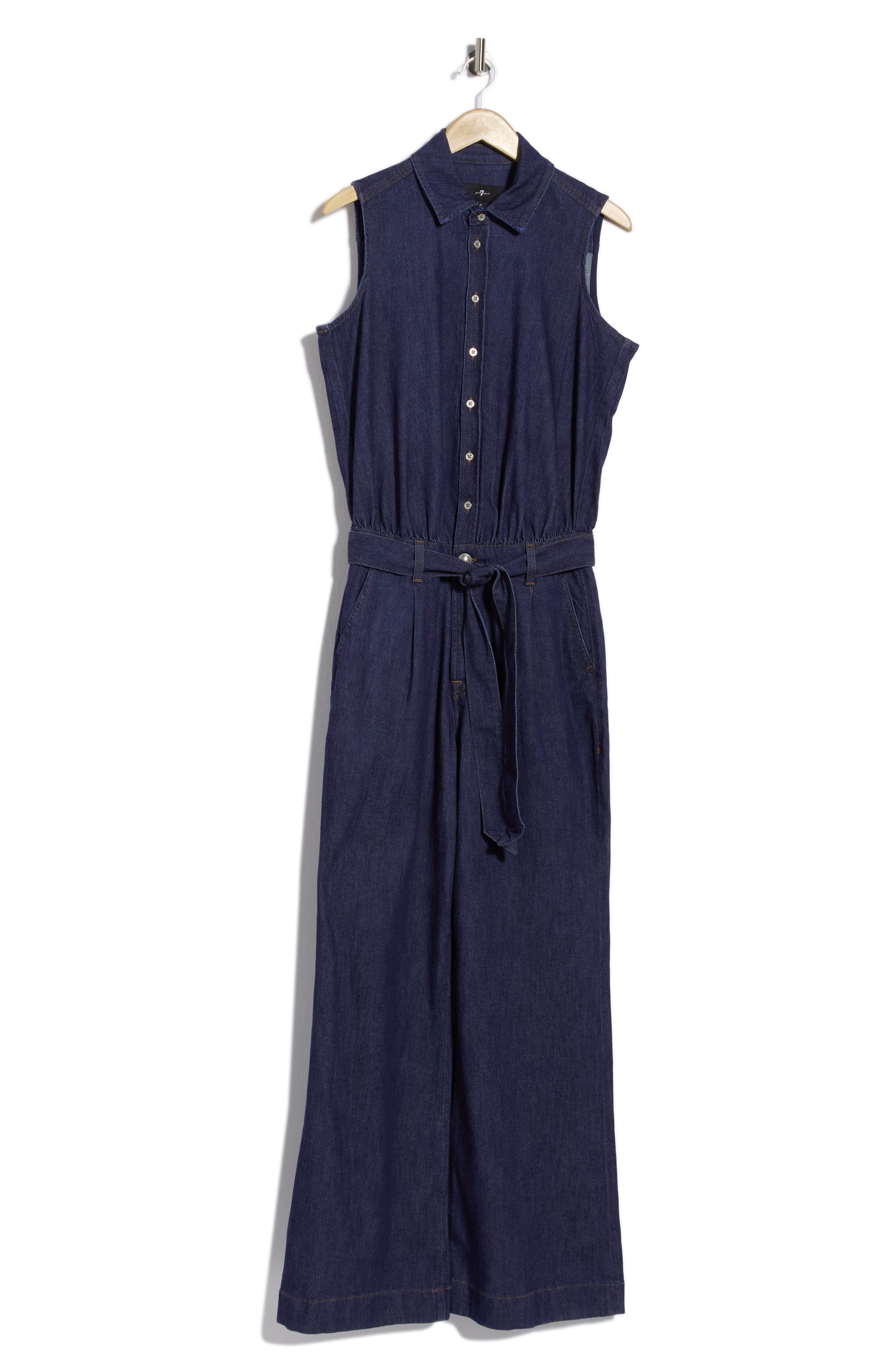 Sleeveless Denim Jumpsuit
