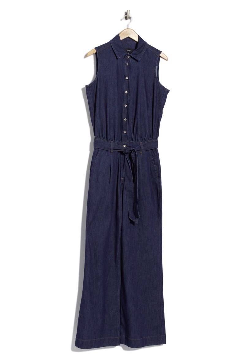 Sleeveless Denim Jumpsuit, Main, color, HALONA