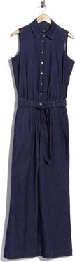 7 For All Mankind Sleeveless Denim Jumpsuit