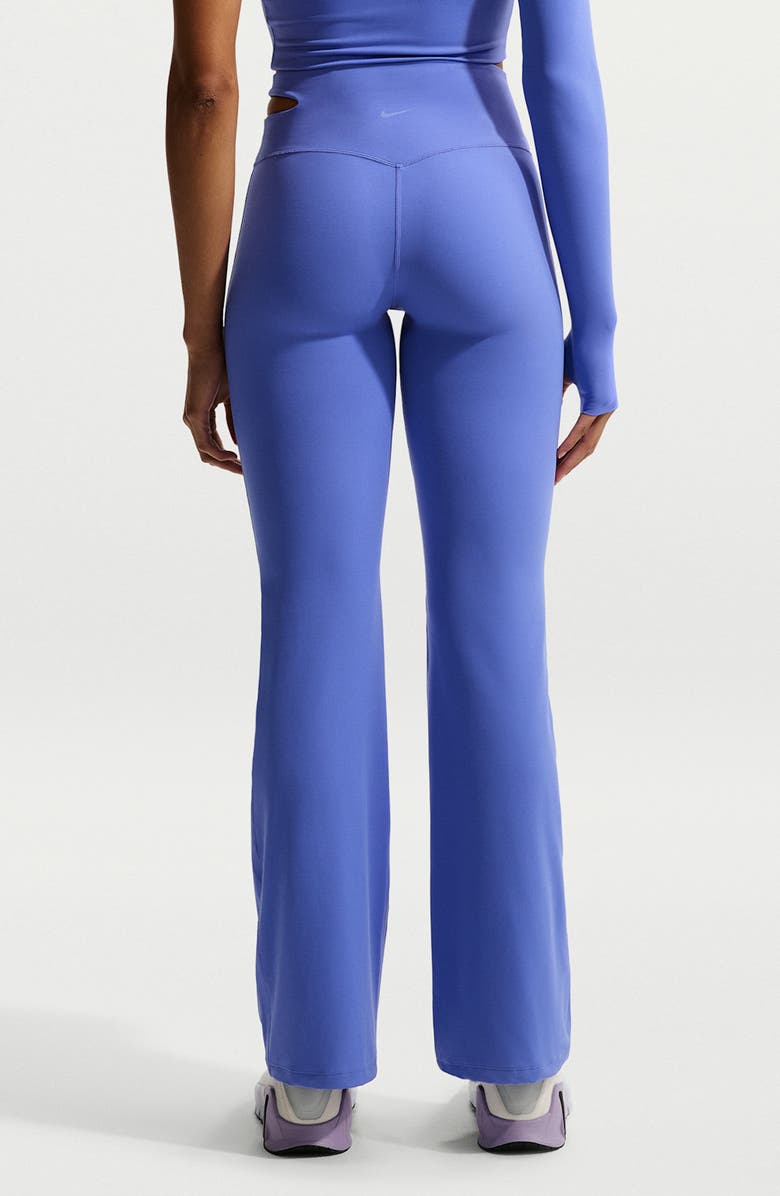 Nike Zenvy High Waist Flared Leggings, Alternate, color, Sapphire/ White