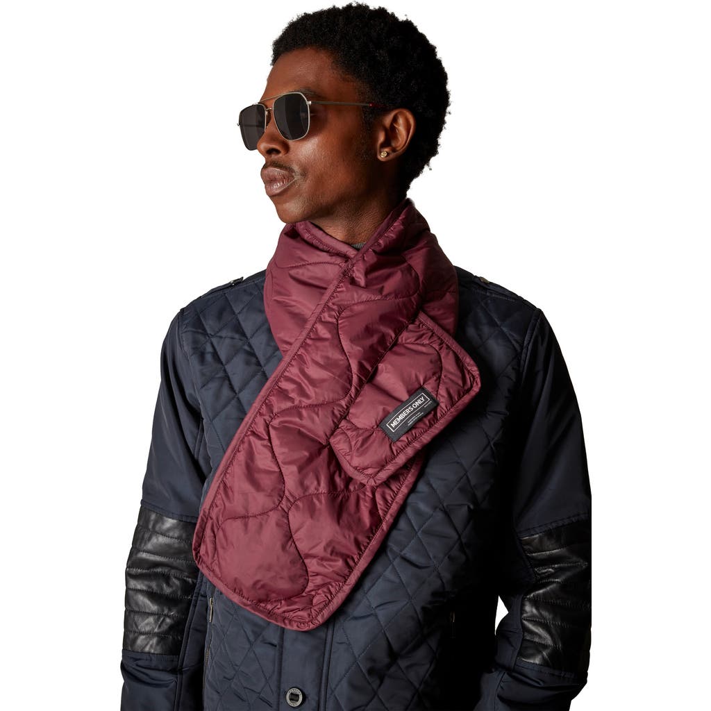 Members Only Quilted Scarf In Burgundy
