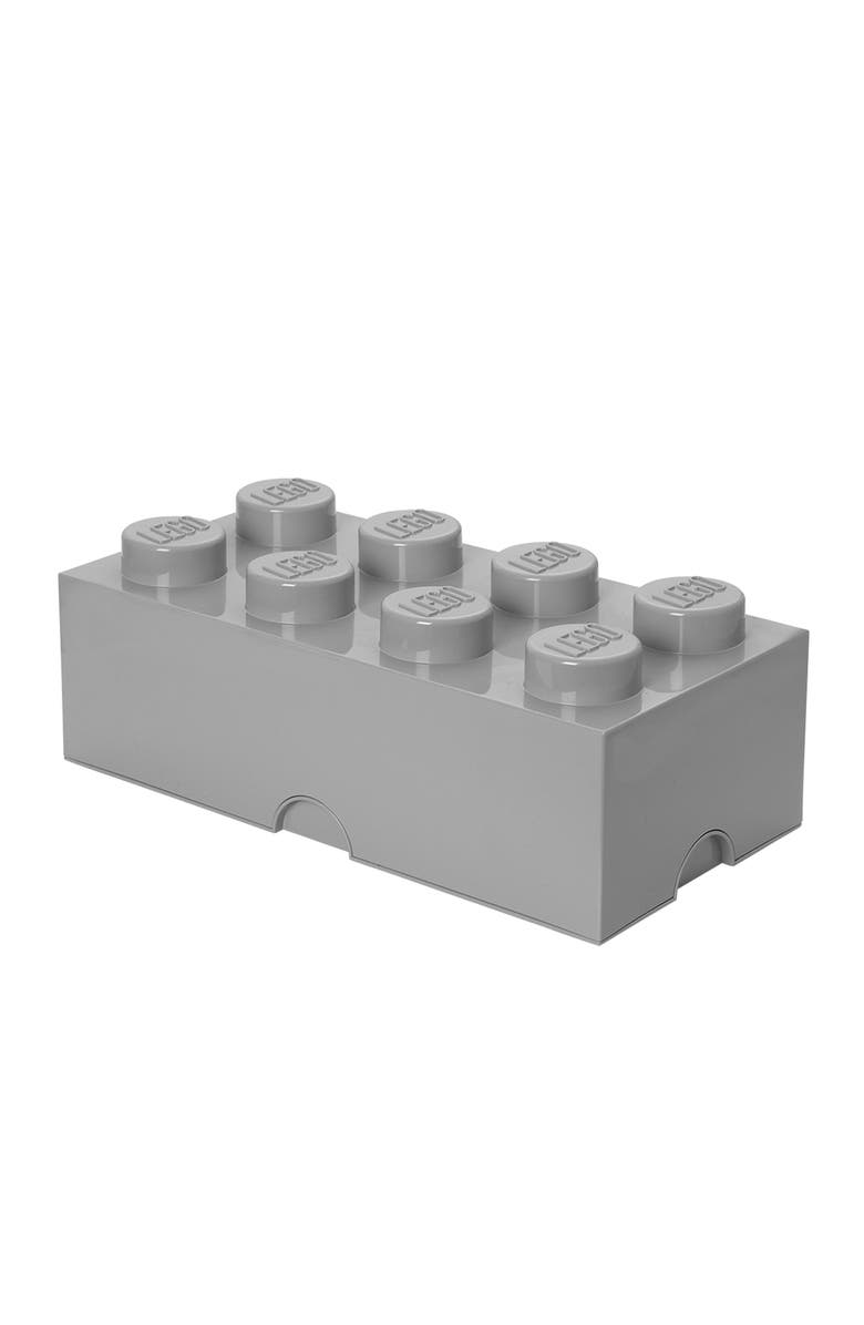 LEGO Storage Brick 8 Medium Stone Grey, Main, color, 