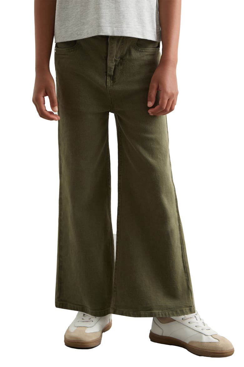 Kids' Clea Bell Bottom Jeans, Alternate, color, KHAKI