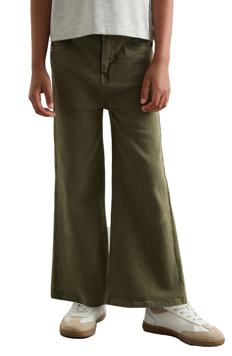 Reiss Kids' Clea Bell Bottom Jeans, Alternate, color, Khaki