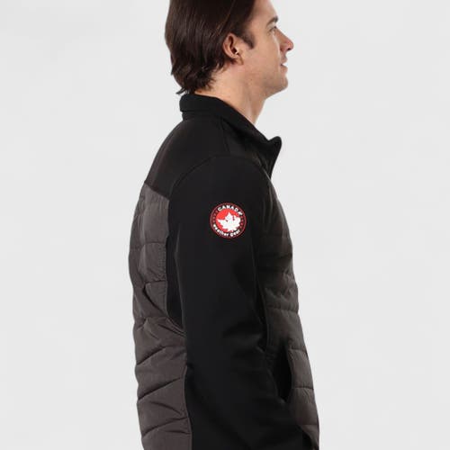 Canada Weather Gear Hybrid Softshell Puffer Jacket In Gray
