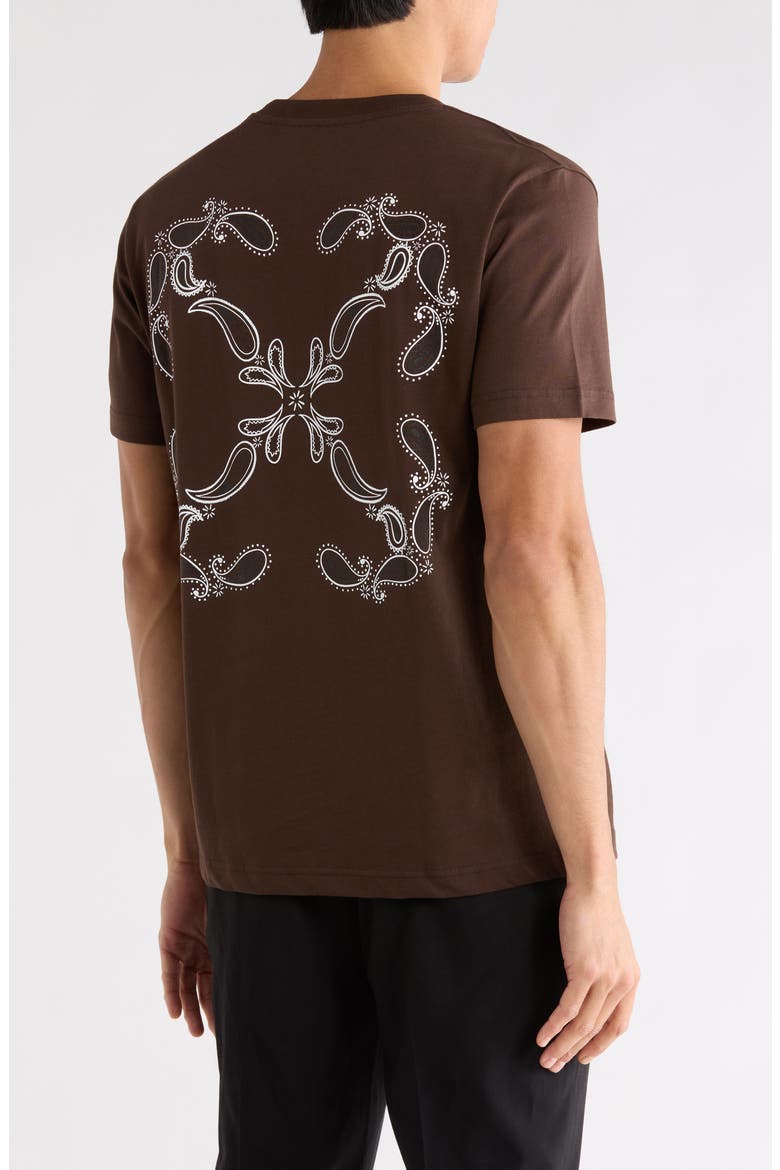 Slim Fit Logo Bandana Graphic T-Shirt, Alternate, color, CHOCOLATE-WHITE