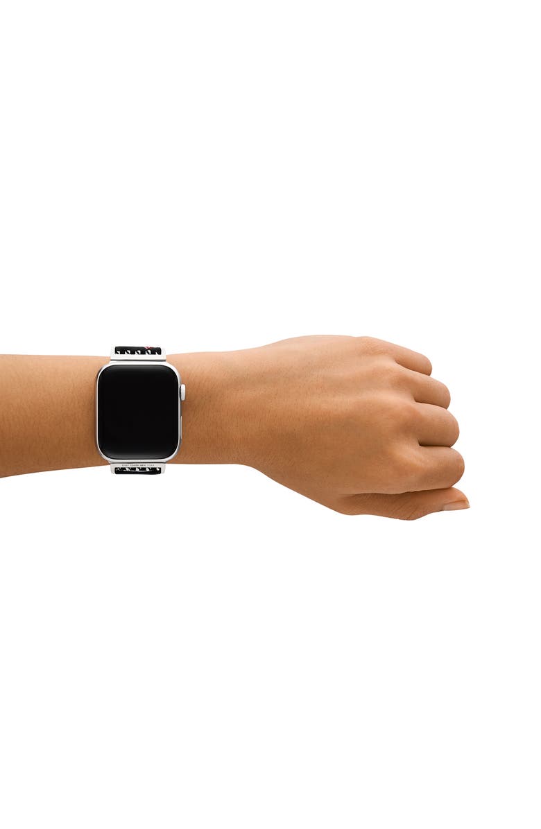 Kate Spade New York floral leather reversible 20mm Apple Watch<sup>®</sup> watchband, Alternate, color, 