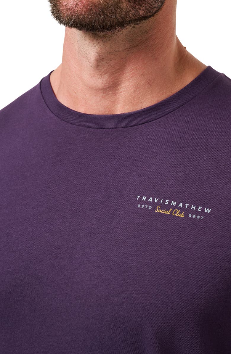 TravisMathew Social Hour Graphic T-Shirt, Alternate, color, Purple Velvet