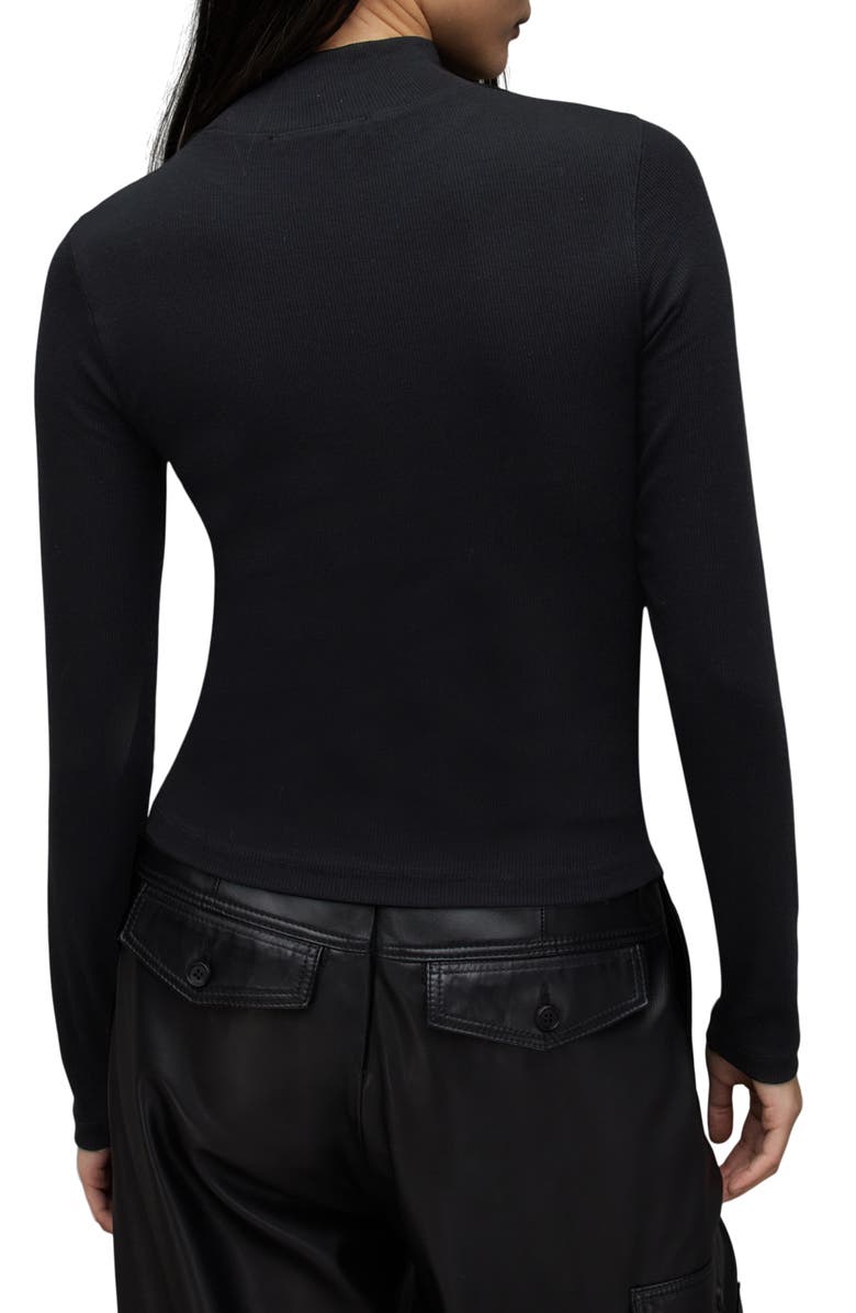 AllSaints Rina Mock Neck Top, Alternate, color, 