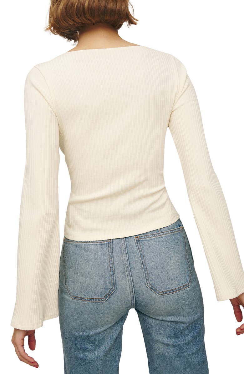 Reformation Miller Bell Sleeve Knit Top, Alternate, color, 