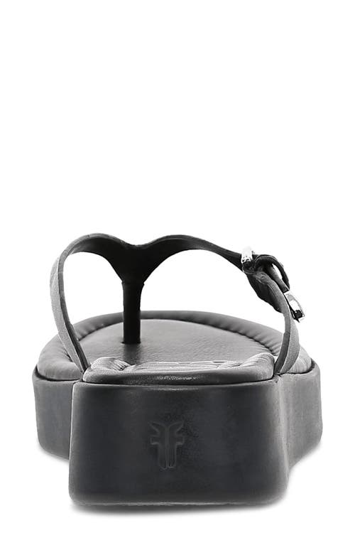 Frye Maya Buckle Platform Flip Flop In Black