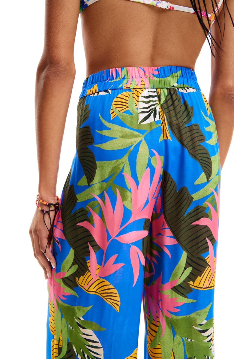 Desigual Tropical Wide Leg Trousers, Alternate, color,