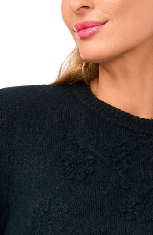 Ted Baker Embroidered Floral Sweater In Black