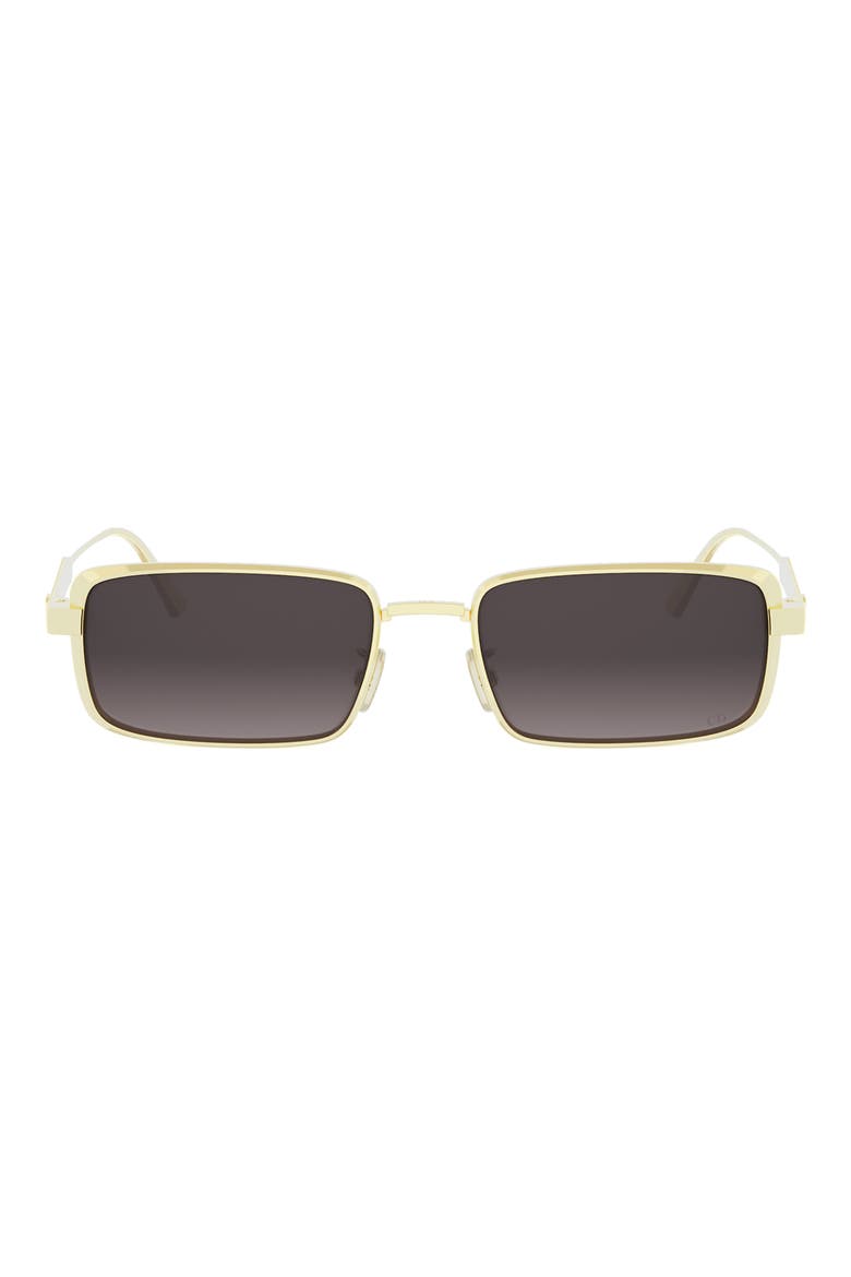 'DiorCannage S2U Rectangular Sunglasses, Main, color, SHINY GOLD / GRADIENT SMOKE