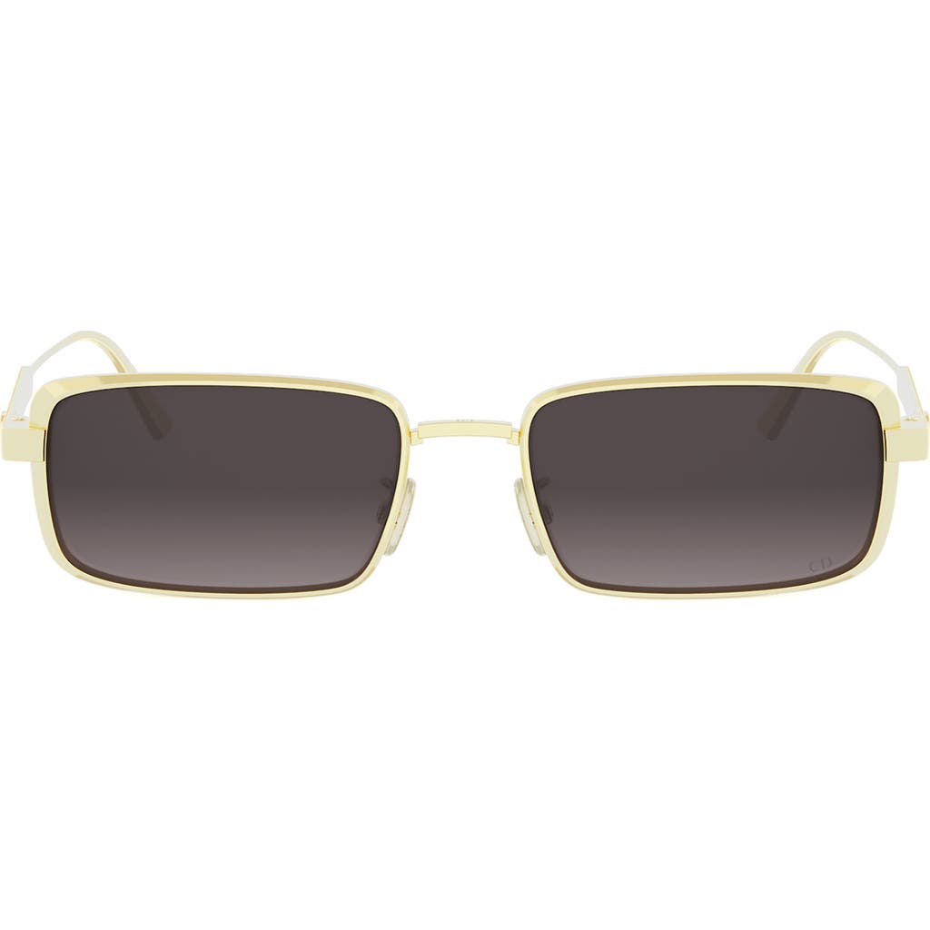 Dior Cannage S2u Rectangular Sunglasses In Gold