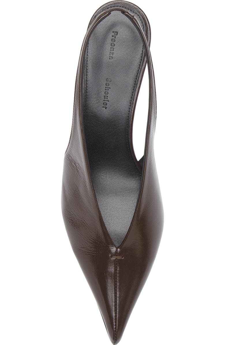 Proenza Schouler Slash Pointed Toe Slingback Pump, Alternate, color, Chocolate