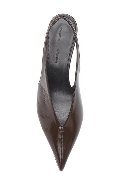Proenza Schouler Slash Pointed Toe Slingback Pump In Brown