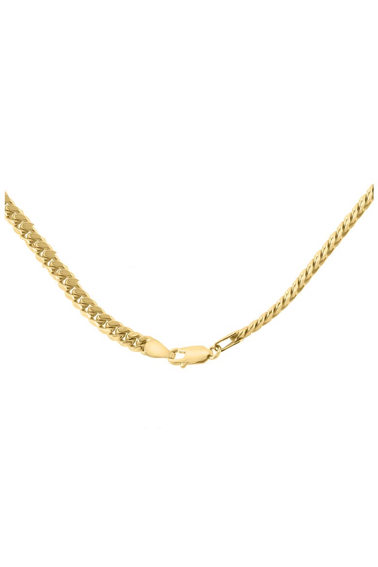 Gold Plated 925 Sterling Silver Curb Chain Necklace, Alternate, color, Sterling Silver