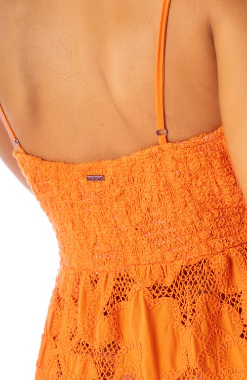 Maaji Ginger Garden Emily Cotton Cover-up Dress In Bright Orange