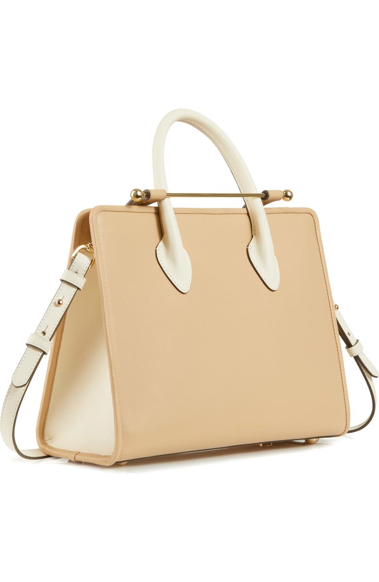 Strathberry Midi Bicolor Leather Tote, Main, color,