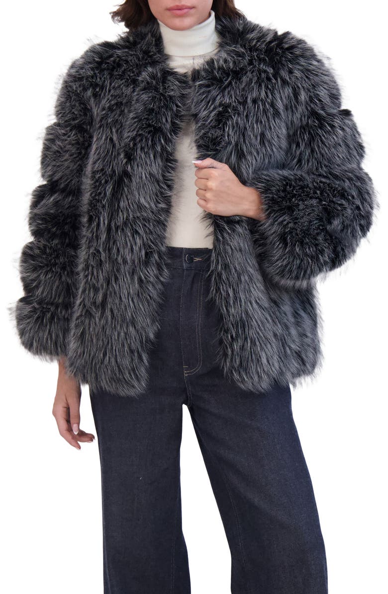 Lyla Grant Fur-Free Fox (Faux Fur) Short Jacket, Main, color, 