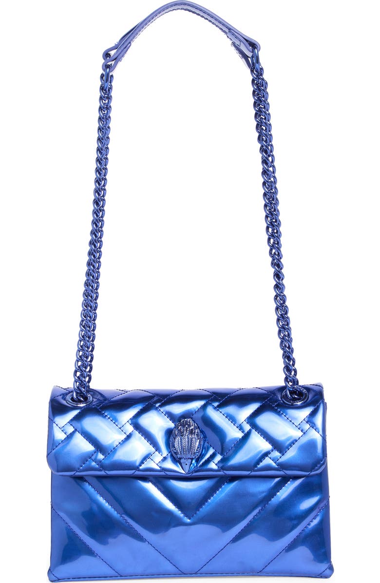 Kurt Geiger London Medium Kensington Metallic Convertible Shoulder Bag, Main, color, Blue