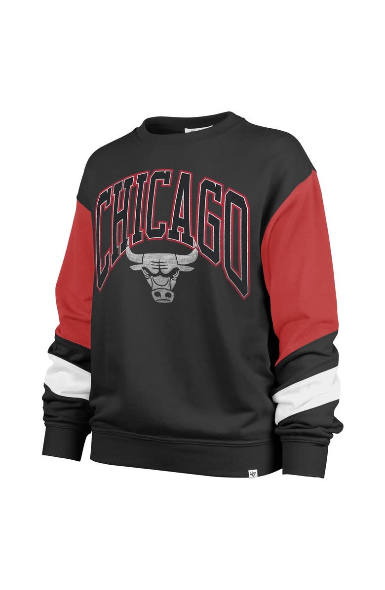 '47 Women's '47 Black Chicago Bulls 2023/24 City Edition Nova Crew Sweatshirt, Alternate, color, 