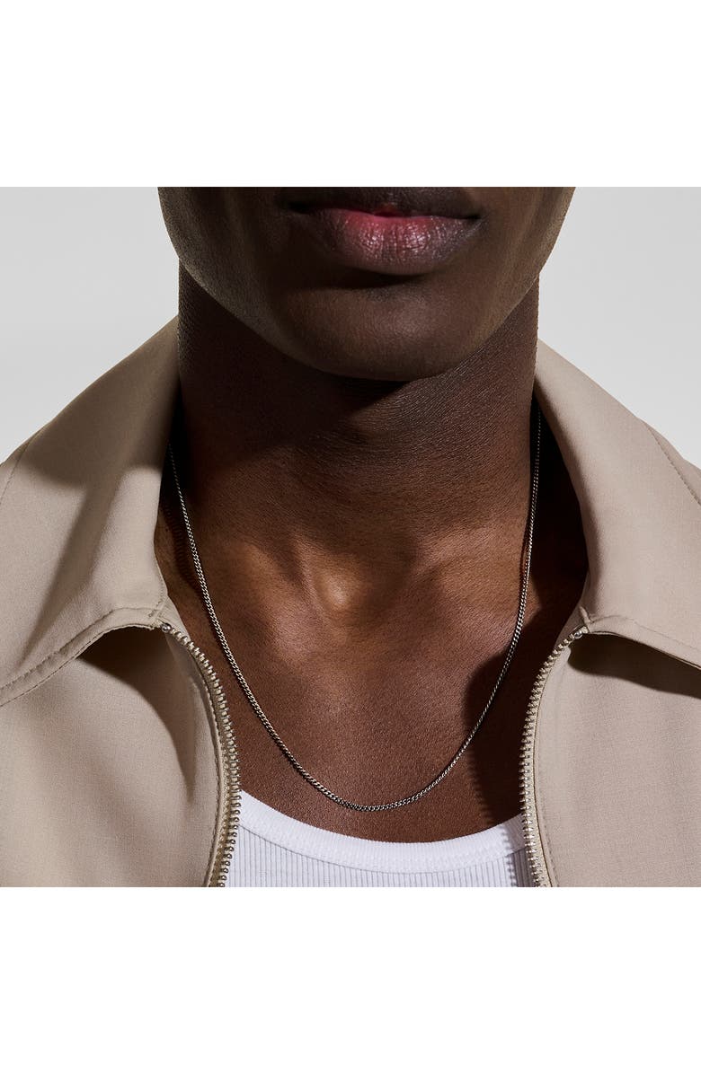 John Hardy Curb Chain Necklace, 2.1mm, Alternate, color, Sterling Silver